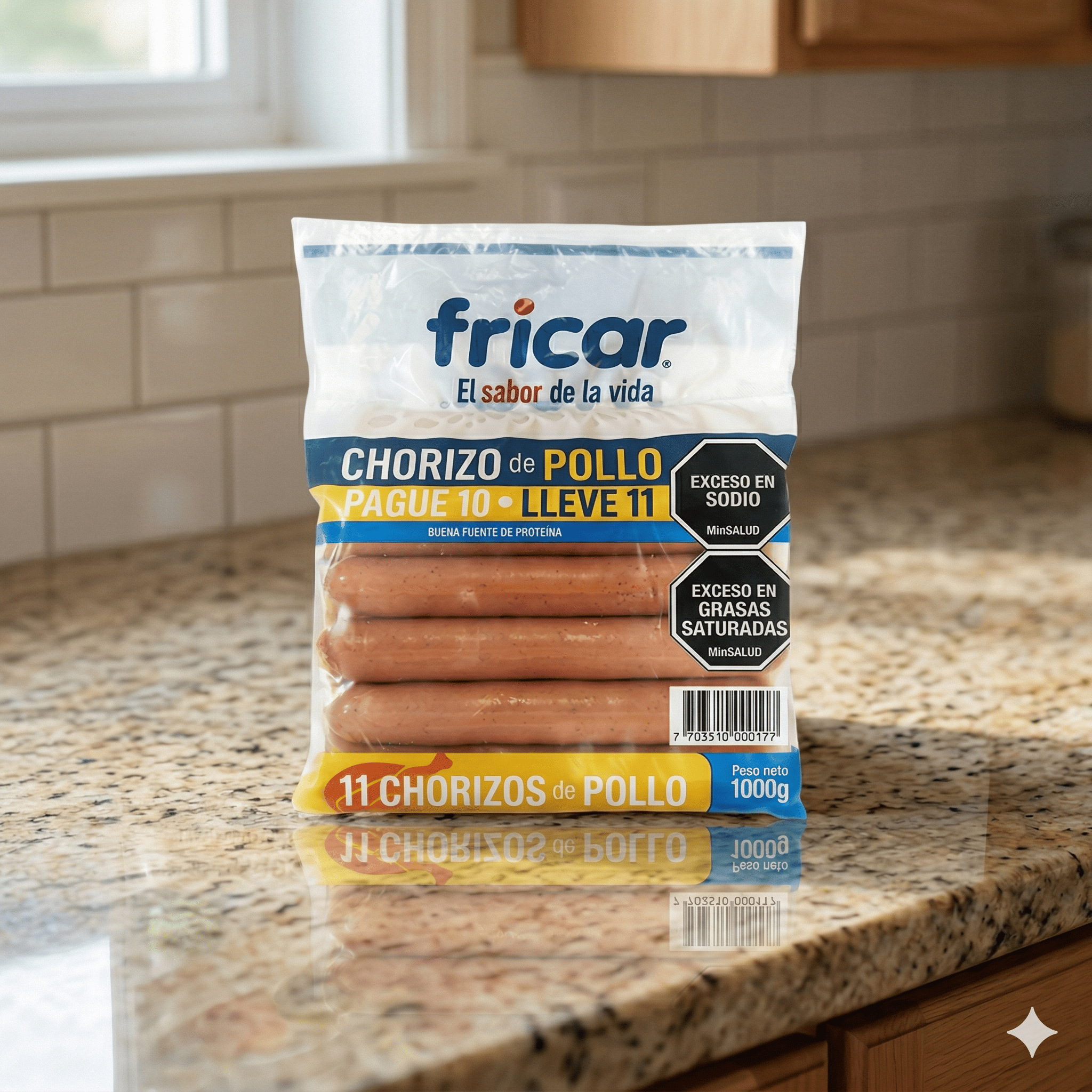 Chorizo de Pollo Congelado Fricar